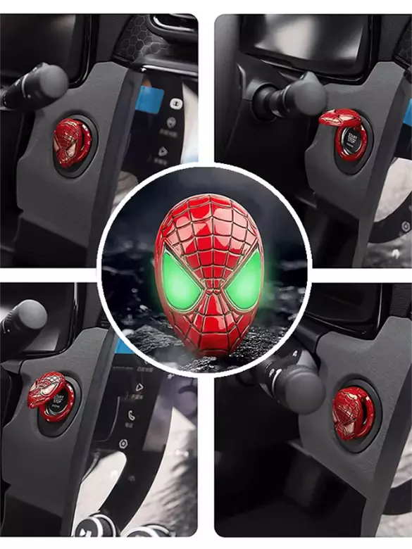 Start Stop Çerçevesi Koruyucu Kapak Metal Spiderman Kırmızı Start Stop Çerçevesi Koruyucu Kapak Metal Spiderman Kırmızı