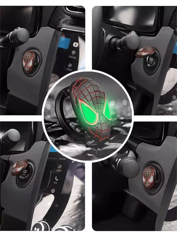 Start Stop Çerçevesi Koruyucu Kapak Metal Spiderman Siyah Start Stop Çerçevesi Koruyucu Kapak Metal Spiderman Siyah