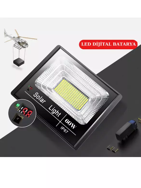 60w Solar Projektör Güneş Enerjili Sokak Armatürü Duvar Lambası 60w Solar Projektör Güneş Enerjili Sokak Armatürü Duvar Lambası