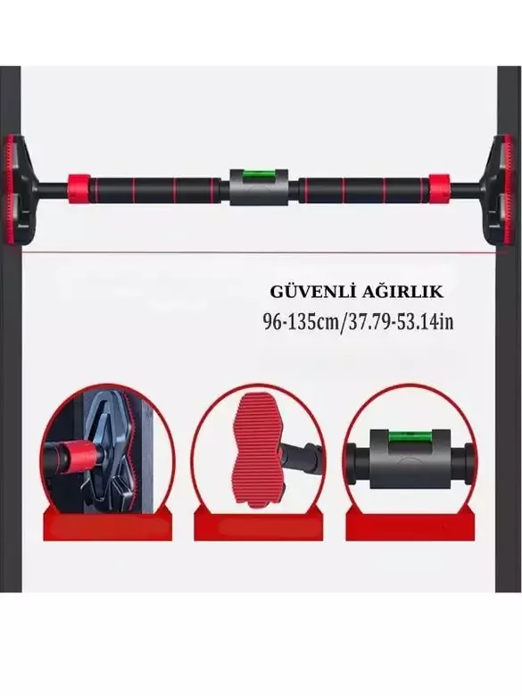 Yeni Nesil 90-130CM Kapı Barı Koridor Barfiksi Barfix Spor Aleti Demiri Barfiks Çubuğu