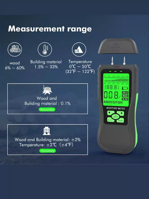 Endüstriyel Dijital Ahşap Nemi Ölçer Endüstriyel Dijital Ahşap Nemi Ölçer