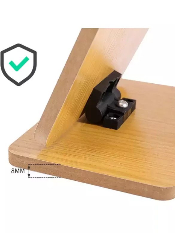 Masaüstü Ayna Eğimi Ayarlanabilir Menteşeli 22 Cm Kare Görünümlü Ahşap Makyaj Cilt Bakımı Ayna