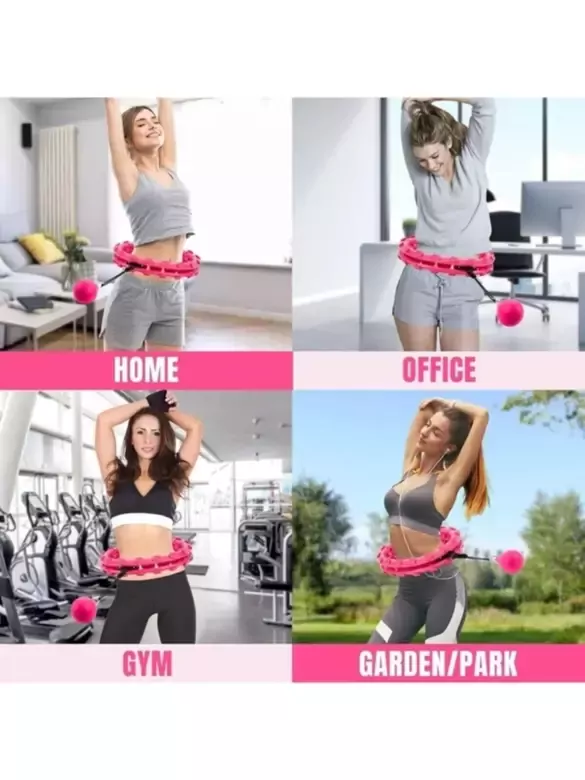 Masajlı Hula Hoop Egzersiz Halkası - Egzersiz Çemberi - Bel Bölgesi Ayarlanabilir - Hulahop
