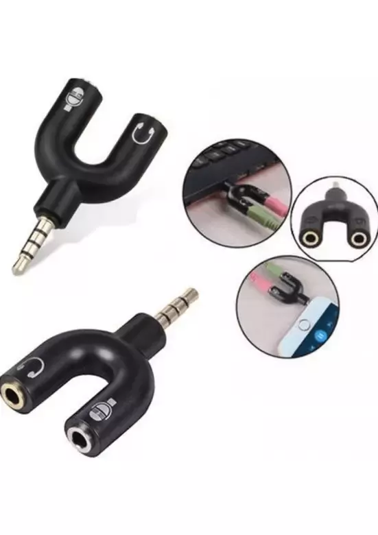 Kulaklık Mikrofon Birleştirici Adaptör 3.5mm Ayırıcı Aparat