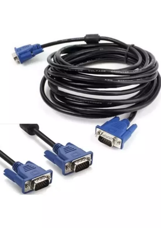 10M Orjinal VGA Görüntü Kablosu Projeksiyon Ekran Monitör LCD Tv - 10 Metre
