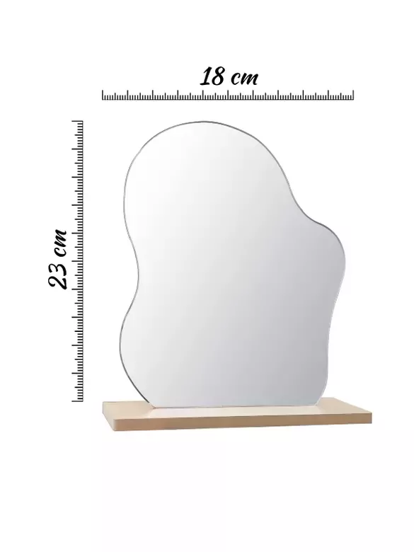 Makyaj Aynası Estetik Ahşap Makeup Mirror