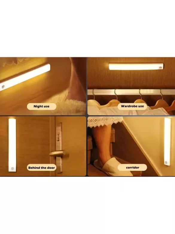 Hareket Sensörlü Tüp Ledli Şarjlı Sarı Led Auto Mod Dolap Içi, Koridor, Tezgah Altı