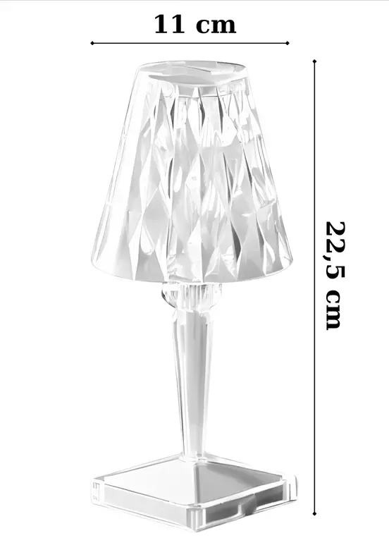Akrilik Kristal Led Şarjlı Masa Üstü Lamba Kumandalı RGB Akrilik Kristal Led Şarjlı Masa Üstü Lamba Kumandalı RGB
