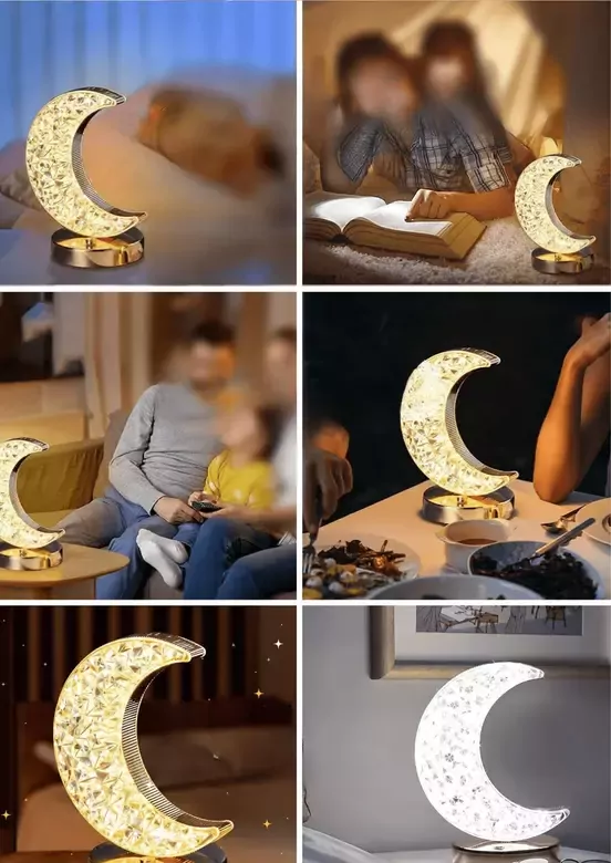 Dekoratif Ay Işığı Hilal Masa Lambası Crystal Moon USB Şarjlı 3 Modlu Ambiyans Led Gece Lambası Dekoratif Ay Işığı Hilal Masa Lambası Crystal Moon USB Şarjlı 3 Modlu Ambiyans Led Gece Lambası