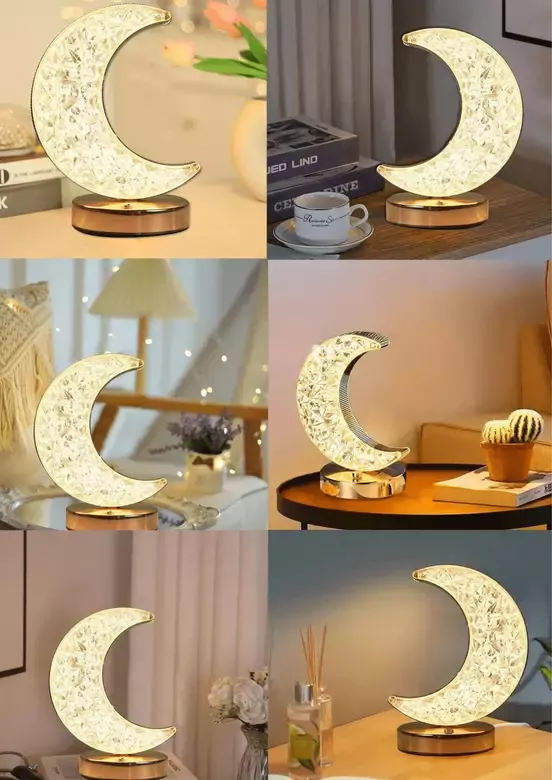 Dekoratif Ay Işığı Hilal Masa Lambası Crystal Moon USB Şarjlı 3 Modlu Ambiyans Led Gece Lambası Dekoratif Ay Işığı Hilal Masa Lambası Crystal Moon USB Şarjlı 3 Modlu Ambiyans Led Gece Lambası
