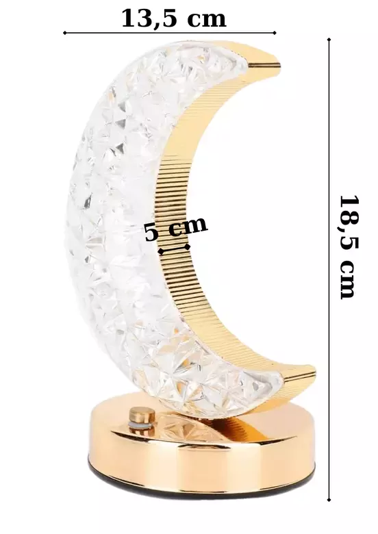 Dekoratif Ay Işığı Hilal Masa Lambası Crystal Moon USB Şarjlı 3 Modlu Ambiyans Led Gece Lambası Dekoratif Ay Işığı Hilal Masa Lambası Crystal Moon USB Şarjlı 3 Modlu Ambiyans Led Gece Lambası