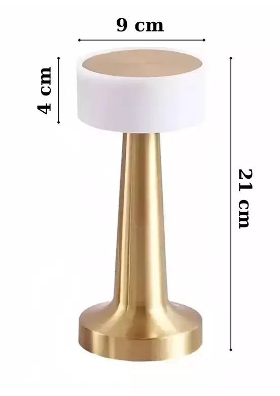 Dekoratif Şarjlı Dokunmatik Led Masa Lambası Usb Kablolu Gece Lambası ve Abajur Altın Dekoratif Şarjlı Dokunmatik Led Masa Lambası Usb Kablolu Gece Lambası ve Abajur Altın