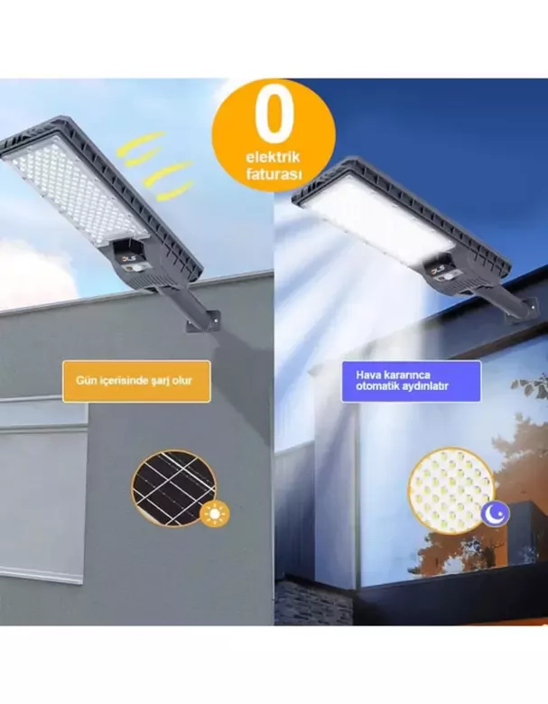 400w Solar Güneş Enerjili Profesyonel Led Bahçe Aydınlatması Hareket Sensörlü Kumandalı 400w Solar Güneş Enerjili Profesyonel Led Bahçe Aydınlatması Hareket Sensörlü Kumandalı