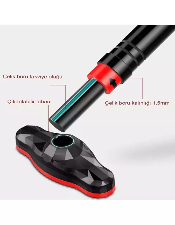 Yeni Nesil 95-125CM Kapı Barı Koridor Barfiksi Barfix Spor Aleti Demiri Barfiks Çubuğu