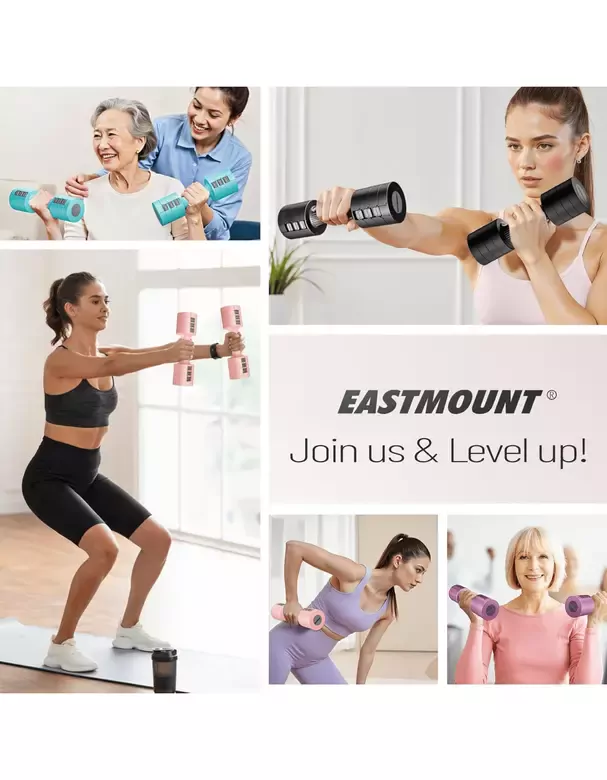 Kadınlar için Ayarlanabilir El Dambıl 5 LB Dambıl 2'li Set, 4'ü 1 Arada Küçük Dambıl Seti