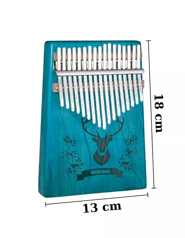Klx-510 Hakiki Ağaç Geyik Desenli Kalimba 17 Tuşlu
