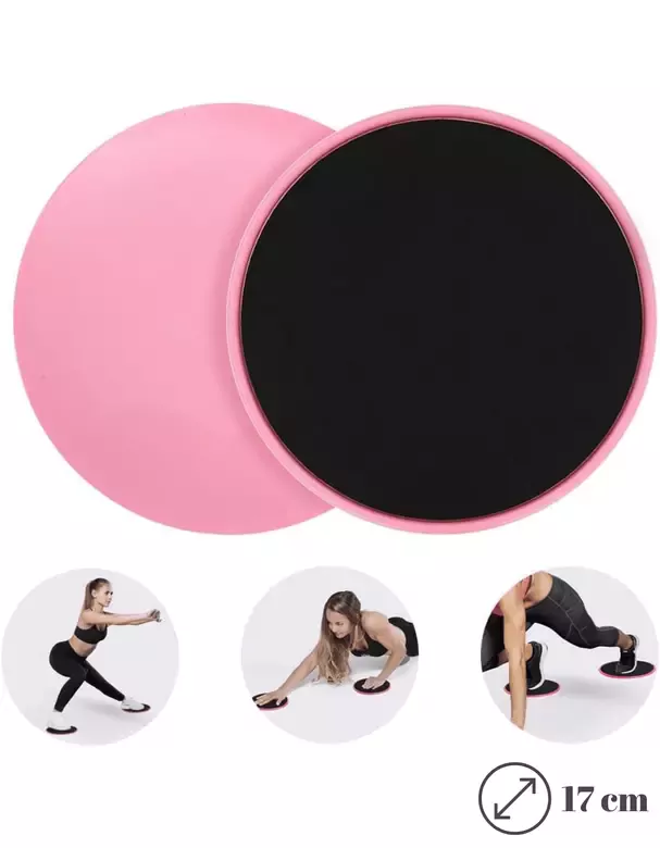 Core Slider Pilates Egzersiz Kayar Disk Pembe 2 Adet