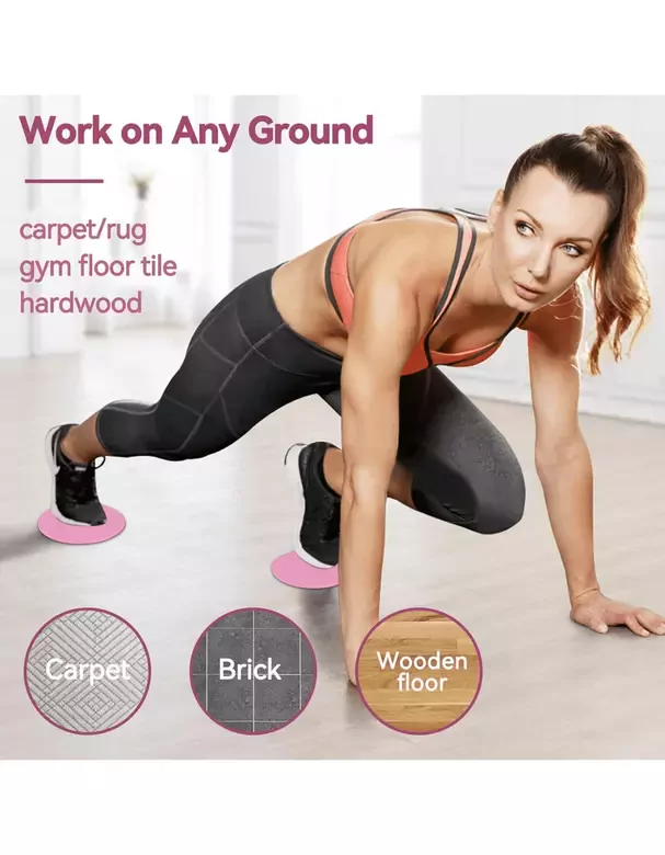 Core Slider Pilates Egzersiz Kayar Disk Pembe 2 Adet