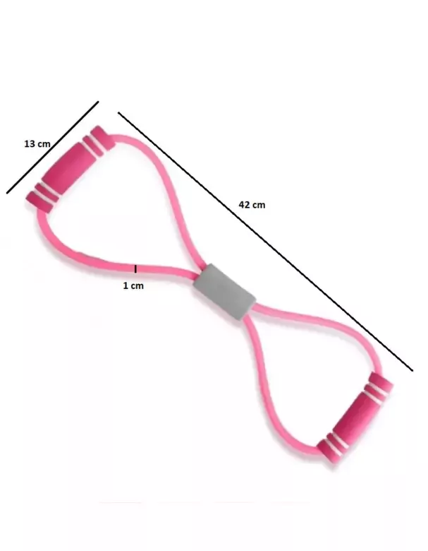 Pembe Pilates Direnç Lastiği İpi Vücut Şekillendirici Kelebek Direnç Lastiği Güç Lastiği Egzersiz