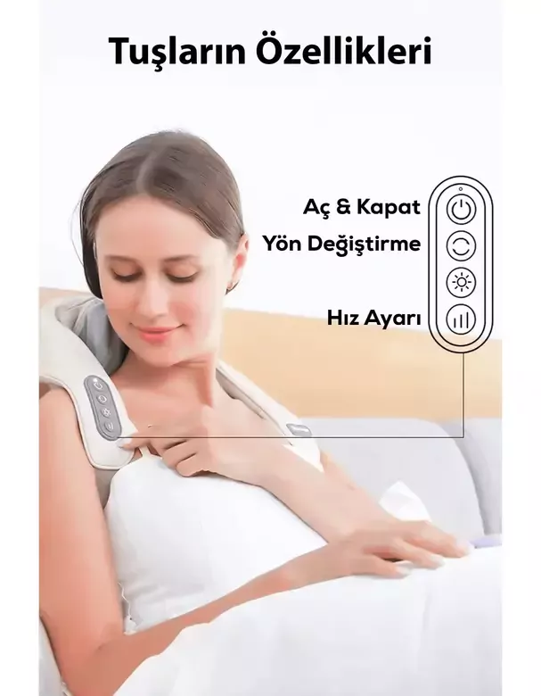 İnsan Eli Hissi Veren Şarjlı Masaj Aleti – Ovmalı, Boyun, Sırt Ve Bacak Masaj Cihazı
