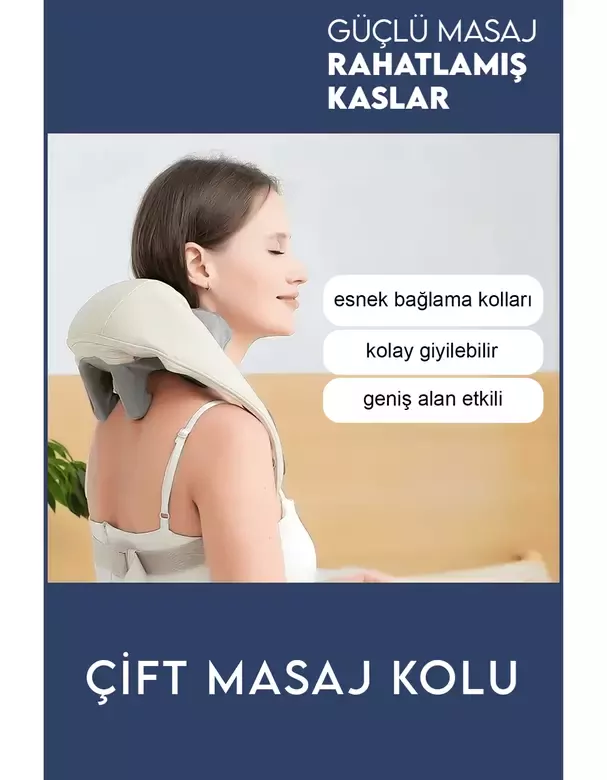 İnsan Eli Hissi Veren Şarjlı Masaj Aleti – Ovmalı, Boyun, Sırt Ve Bacak Masaj Cihazı