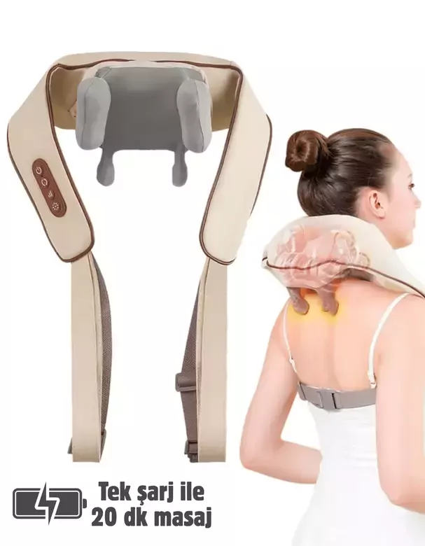 İnsan Eli Hissi Veren Şarjlı Masaj Aleti – Ovmalı, Boyun, Sırt Ve Bacak Masaj Cihazı