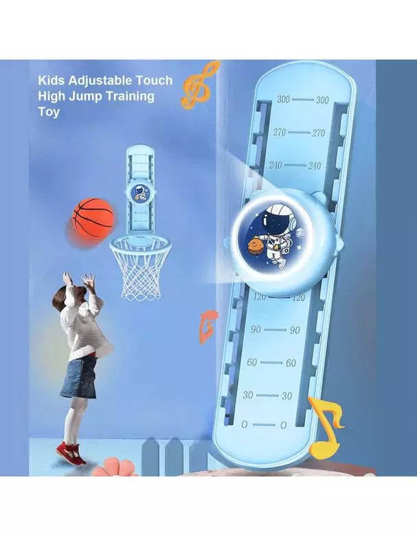 Çocuklar İçin Dokunmatik Yüksek Atlama Zıplama Ölçer - Yüksekliği Ayarlanabilir - Duvar Cetveli