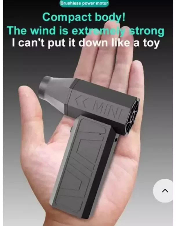 Çift Başlıklı Jet fanı | Mini Jet Fan | Super Power Turbo Fan | 130.000 RPM Yüksek Hızlı Mangal Fanı