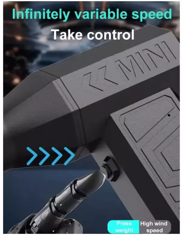 Çift Başlıklı Jet fanı | Mini Jet Fan | Super Power Turbo Fan | 130.000 RPM Yüksek Hızlı Mangal Fanı