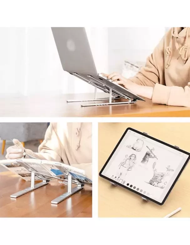 Laptop Yükseltici Stand Ayarlanabilir Macbook Notebook Tablet Altlık Metal Dizüstü Bilgisayar Tutucu