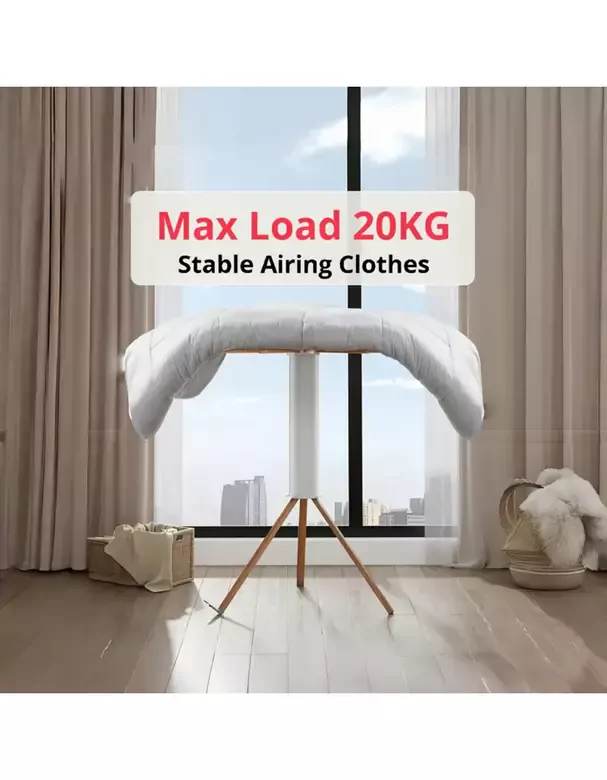 Katlanabilir Ahtapot Çamaşır Kurutma Askısı - Kule Çamaşır Askılığı Ahşap Askılık