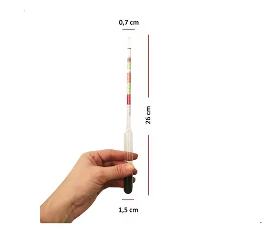 Üç Ölçekli Yüzer Özkütleölçer 0.95-1.10 Aralıklı Üç Ölçekli Yüzer Özkütleölçer 0.95-1.10 Aralıklı