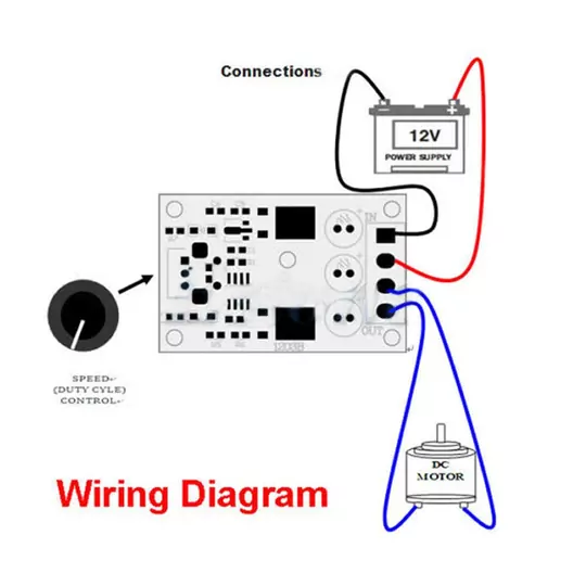 3A PWM DC Motor Hız Kontrol Devresi Dimmer 6V 12V 24V 28V