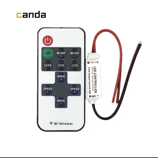 RF Uzaktan Kumandalı Şerit Led Dimmer LED Işık Kontrolü 12V/24V