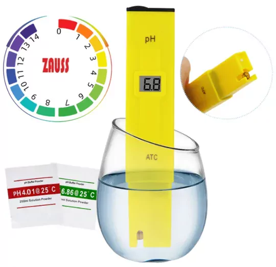 Dijital PH Metre Su Sıvı Akvaryum PH Ölçer 2 Adet Çözelti ve Pil Hediyeli