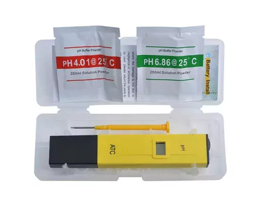 Dijital PH Metre Su Sıvı Akvaryum PH Ölçer 2 Adet Çözelti ve Pil Hediyeli