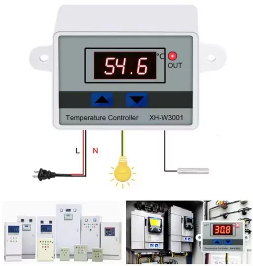 XH-W3001 220V AC Dijital Termostat Akvaryum Kuluçka Makinesi