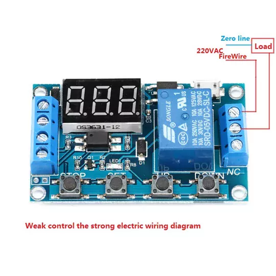 DC 6-30V Zaman Ayarlı Geciktirmeli 12V 24V Led Ekran Zaman Rölesi