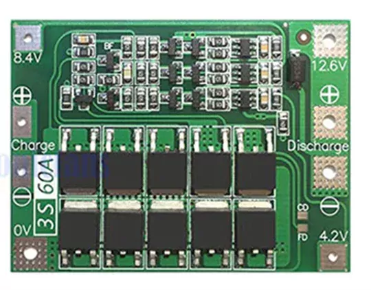 3S 60A 12.6V Standart Lityum 18650 BMS Pil Batarya Koruma Modülü