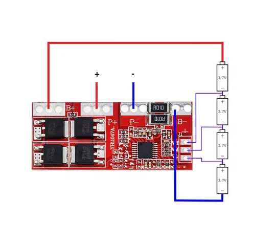 4S 30A BMS 14.8V Lityum 18650 Batarya Pil Şarj Koruma Devresi