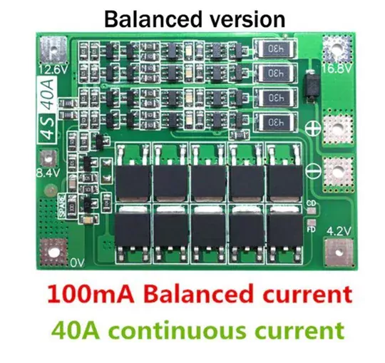 4S 40A BMS 18650 16.8V Lityum Pil Şarj Modülü Balans Versiyon