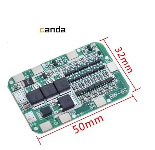 6S 12A 25.5V 18650 BMS Lityum Batarya Pil Korumalı Şarj Devresi