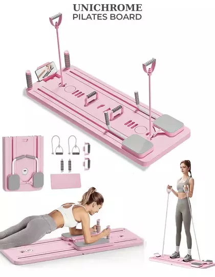Pilates Aleti – Zamanlayıcılı, Direnç Bantlı Çok Amaçlı Egzersiz Tahtası Telefon Tutacaklı