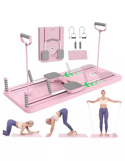 Pilates Aleti – Zamanlayıcılı, Direnç Bantlı Çok Amaçlı Egzersiz Tahtası Telefon Tutacaklı Pilates Aleti – Zamanlayıcılı, Direnç Bantlı Çok Amaçlı Egzersiz Tahtası Telefon Tutacaklı