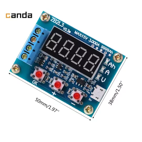 ZB2L3 Akü 18650 Lityum Pil Kapasite Ölçer Test Cihazı 1.5-15V 3A ZB2L3 Akü 18650 Lityum Pil Kapasite Ölçer Test Cihazı 1.5-15V 3A