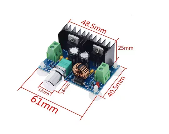 XL4016 Potlu Ayarlanabilir 8A Güç Kaynağı Voltaj Düşürücü XH-M401