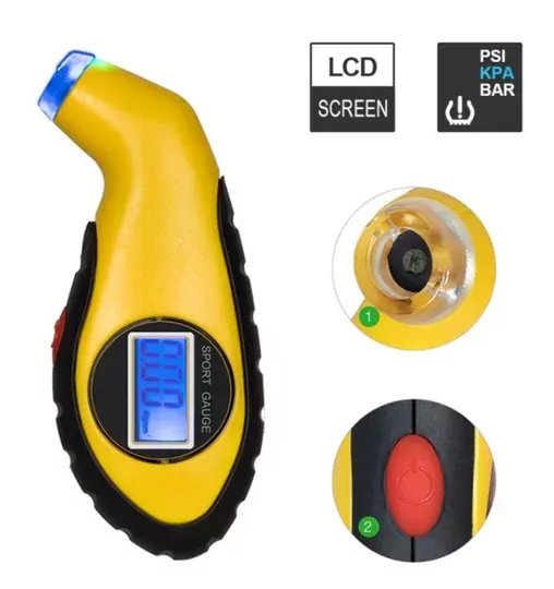 LCD Ekranlı Dijital Lastik Hava Basınç Ölçer