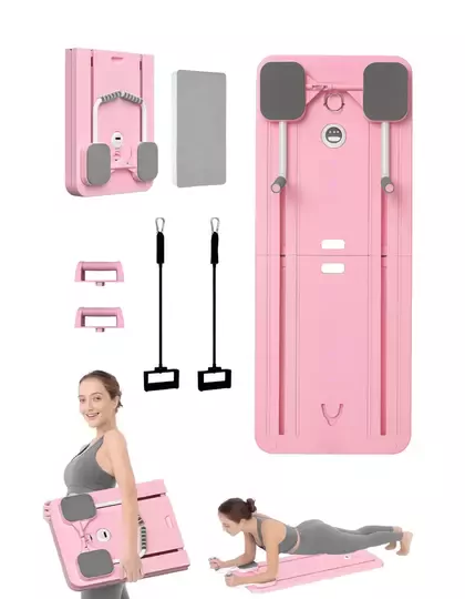 Pilates Aleti – Zamanlayıcılı, Direnç Bantlı Çok Amaçlı Egzersiz Tahtası