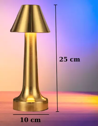 Işık Ayarlı Dokunmatik Mantar Masa Lambası Metal 3 Işık Renkli Şarjlı Masa Lambası Gold Işık Ayarlı Dokunmatik Mantar Masa Lambası Metal 3 Işık Renkli Şarjlı Masa Lambası Gold