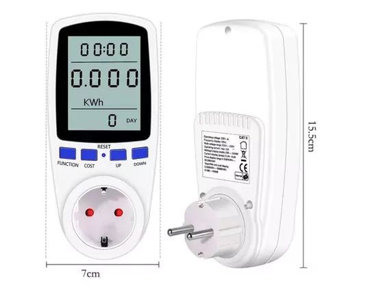 Dijital Wattmetre Enerji Sarfiyat Ölçer Tüketim Ölçer 220V Priz